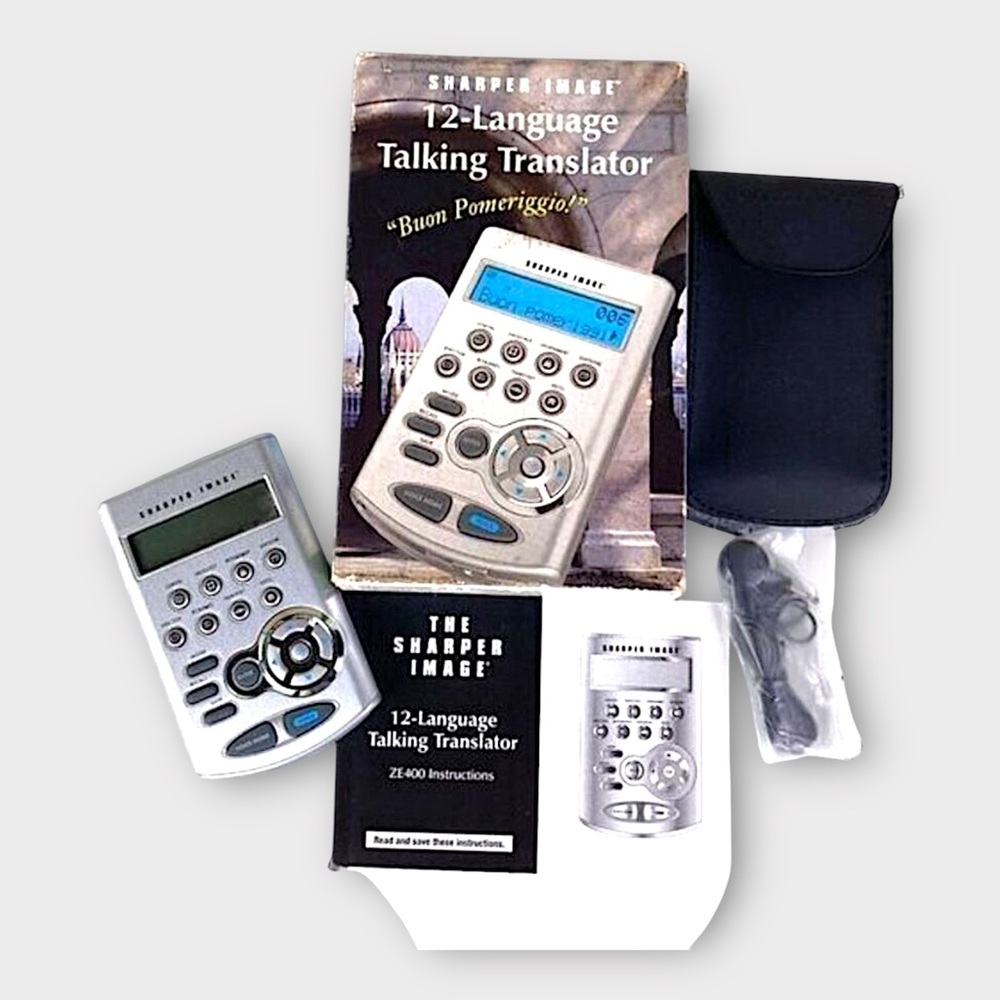 Sharper Image Portable 12 Language Talking Translator Model ZE400 780352355293
